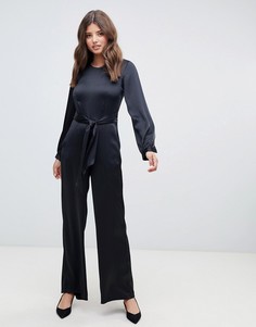 Черный комбинезон с пышными рукавами Closet London - Черный