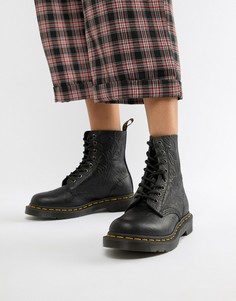 Черные кожаные ботильоны на плоской подошве Dr Martens 1460 Pascal - Черный