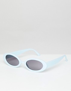 Овальные солнцезащитные очки ASOS DESIGN - Синий
