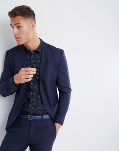 Темно-синий зауженный пиджак Jack & Jones Premium - Темно-синий