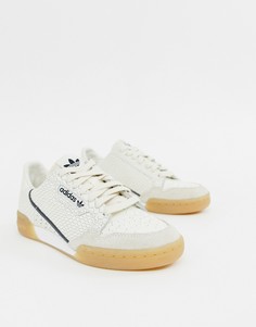 Белые кроссовки с резиновой подошвой adidas Originals Continental 80 - Белый