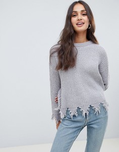 Джемпер с необработанным краем Brave Soul - Серый