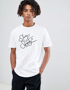 Свободная футболка с принтом ASOS DESIGN - Белый
