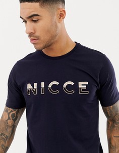 Темно-синяя футболка с логотипом Nicce - Темно-синий