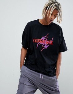 Oversize-футболка с принтом ASOS DESIGN - Черный
