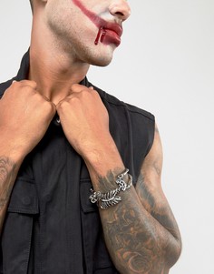Браслет в форме скелета ASOS DESIGN halloween - Серебряный