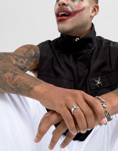 Серебристое кольцо для Хэллоуина ASOS DESIGN - Серебряный