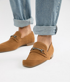 Светло-коричневые лоферы из искусственной замши ASOS DESIGN - Рыжий