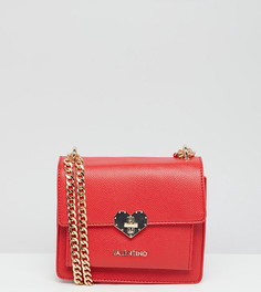 Красная сумка через плечо с замочком Valentino by Mario Valentino - Красный