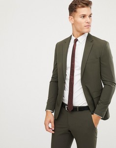 Зеленый приталенный пиджак Burton Menswear - Зеленый