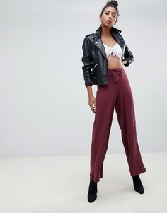 Широкие брюки в рубчик ASOS DESIGN - Фиолетовый