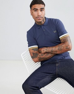 Темно-синее поло из пике Fred Perry - Темно-синий
