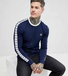 Темно-синий лонгслив с окантовкой Fred Perry Sports Authentic - Темно-синий