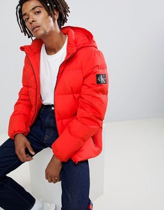 Дутая куртка с логотипом Calvin Klein Jeans - Красный