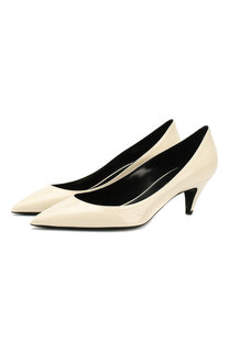 Лаковые туфли Charlotte на каблуке kitten heel Saint Laurent