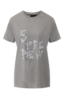Хлопковая футболка с логотипом бренда 5PREVIEW