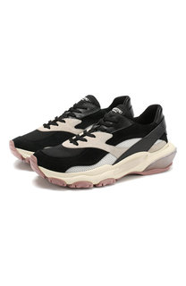 Комбинированные кроссовки Valentino Garavani Bounce на шнуровке Valentino