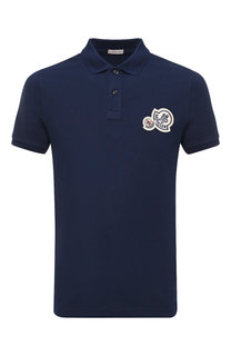 Хлопковое поло с короткими рукавами Moncler