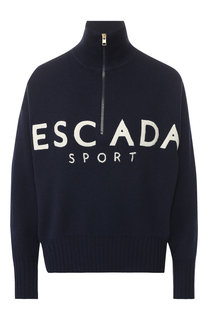 Шерстяной пуловер с высоким воротником Escada Sport