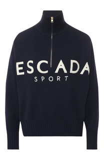 Шерстяной пуловер с высоким воротником Escada Sport