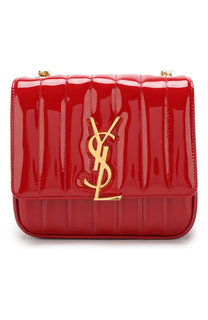 Сумка Vicky small из лаковой кожи Saint Laurent