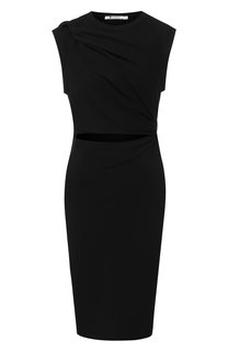 Хлопковое платье с драпировкой и декоративным разрезом T by Alexander Wang