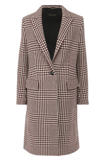 Шерстяное пальто с отложным воротником Escada