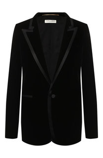 Приталенный бархатный жакет Saint Laurent