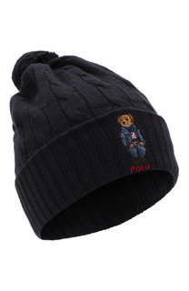 Шапка из смеси шерсти и кашемира с вышивкой Polo Ralph Lauren