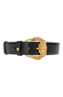 Кожаный ремень с металлической пряжкой Versace