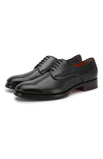 Кожаные дерби на шнуровке Santoni