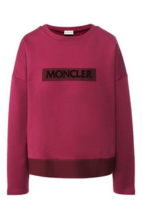 Хлопковый пуловер с логотипом бренда Moncler