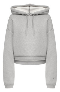 Хлопковый пуловер с капюшоном T by Alexander Wang