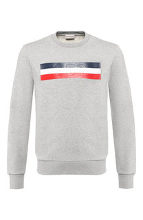 Хлопковый свитшот с принтом Moncler
