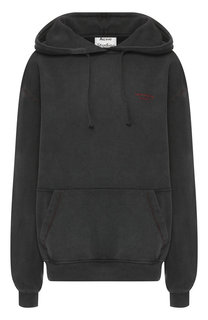 Хлопковый пуловер с капюшоном Acne Studios
