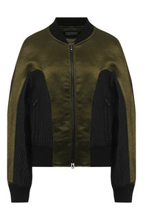 Бомбер из смеси шерсти и льна Dries Van Noten