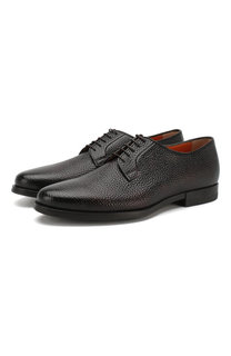 Кожаные дерби на шнуровке Santoni