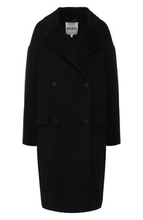 Двубортное пальто из смеси шерсти и кашемира Kenzo