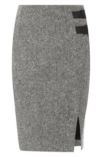 Шерстяная юбка с запахом Lanvin