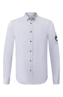 Хлопковая рубашка с воротником button down Dirk Bikkembergs