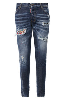 Джинсы прямого кроя с потертостями Dsquared2