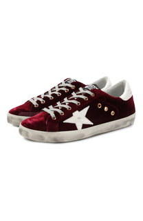Бархатные кеды SuperStar с аппликацией Golden Goose Deluxe Brand