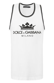 Хлопковая майка с круглым вырезом Dolce & Gabbana