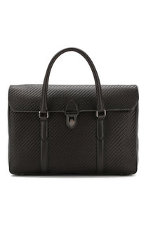 Кожаный портфель Pelle Tessuta с плечевым ремнем Ermenegildo Zegna