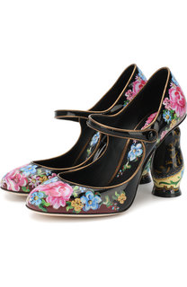 Лаковые туфли Матрешка на фигурном каблуке Dolce & Gabbana