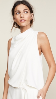 Halston Heritage Sleeveless Drape Jumpsuit