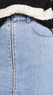 Madewell Zip Front Midi Skirt