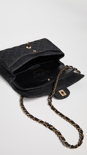 What Goes Around Comes Around Chanel Black Denim 2.55 9 Bag