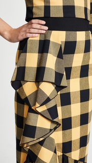 alice + olivia Arianna Ruffle Trumpet Skirt