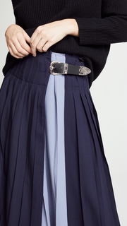 Toga Pulla Wool Pleated Skirt